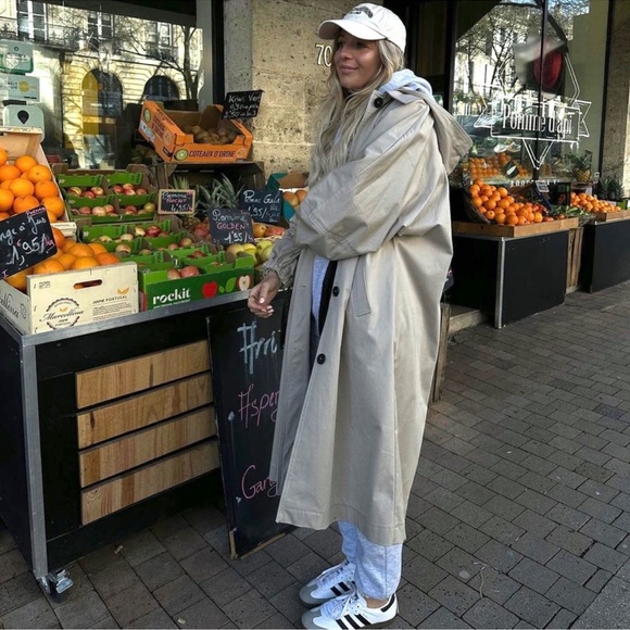 Zara hooded oversized trench coat - Picture 6 of 16